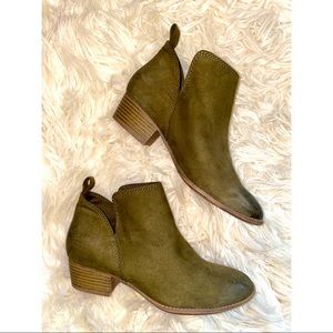 Olive Green Ankle Booties